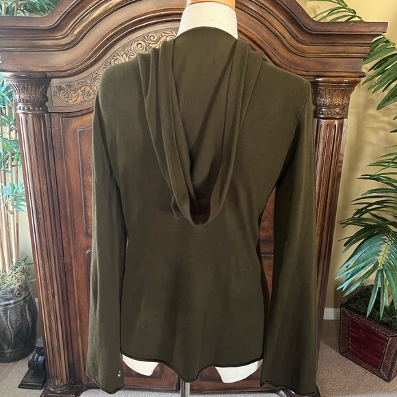 Unbranded Army green hooded pullover Cardigan sweater - Picture 2 of 3
